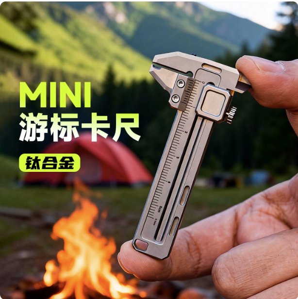 Edc Car Carry - ミニチタン合金製バーニアキャリパーEDCマルチツール、調整可能なレンチ、栓抜き、車の窓割り、ポケットキャリーガジェット