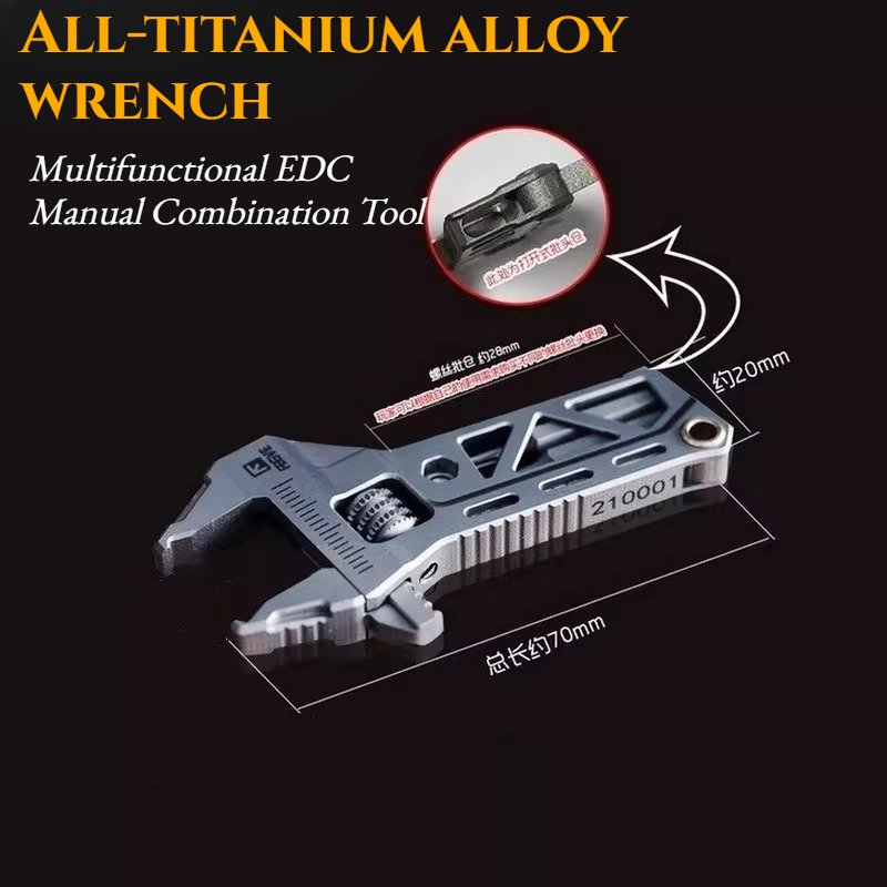 Edc Carry All - TC4 オールチタン合金レンチとプライヤー革新的なミニ多機能分解ビット EDC 携帯用栓抜きツール