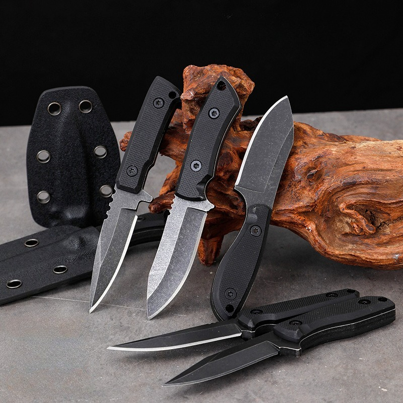 Edc Carry Pocket Knife - 5CR15 ステンレス鋼小型固定刃ナイフ G10 ハンドル屋外キャンプポータブルキャリングポケット EDC ナイフハンドツール男性のための