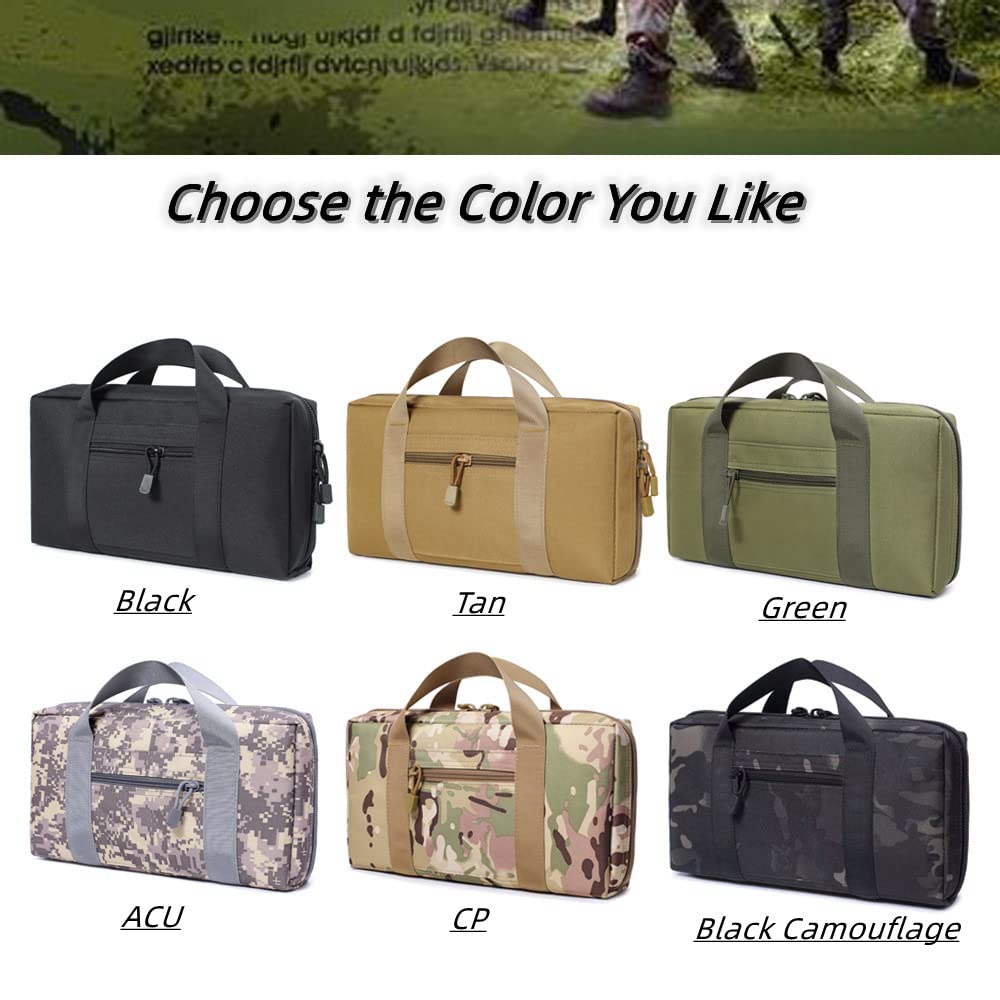Edc Carry Bag For Pistol - 戦術的なピストルレンジバッグガンケース、ハンドガンと持ち運び用、ポータブルソフトピストルケース、ハンドガンホルスター、EDCハンティングツールポーチ
