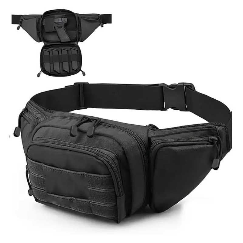Edc Concealed Carry Fanny Pack - 防水モールEDCバッグ戦術用ファニーパックホルスター隠し携帯ミリタリータクティカル