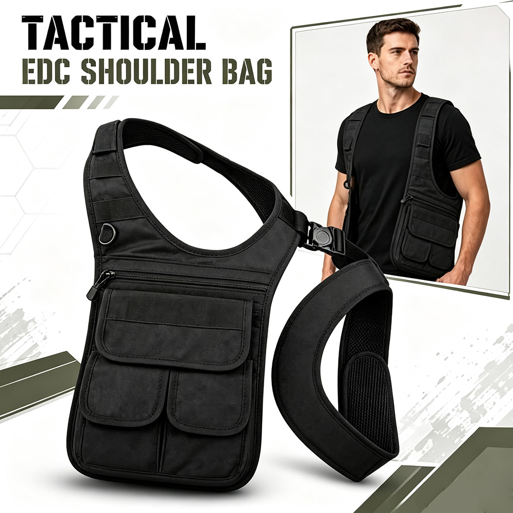Edc Concealed Carry - 戦術的な隠しアンダーアームツールバッグ MOLLEマルチポケットEDCユーティリティスリングポーチ エアソフト、ハンティング、射撃、アウトドア、日常携帯用