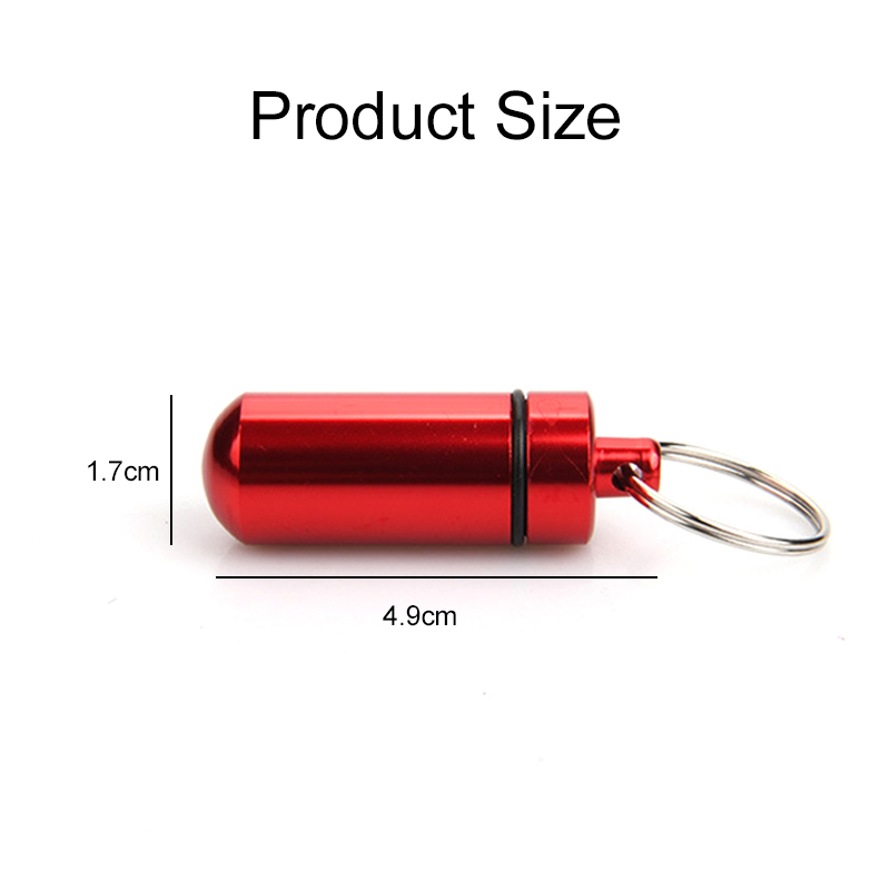 1/5個入りアルミニウム製ミニピルボックスキーチェーン –  - Edc Pill Carry のレビューと価格