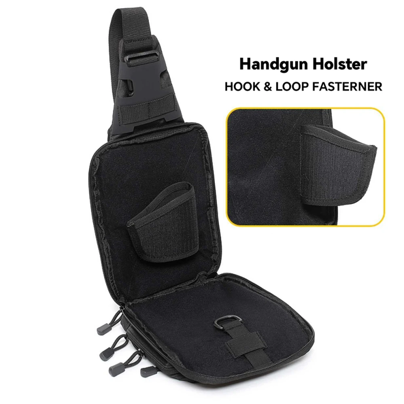 タクティカルスリングバッグ 隠しキャリー クロスボディガンバ - Edc Concealed Carry Fanny Pack のレビューと価格