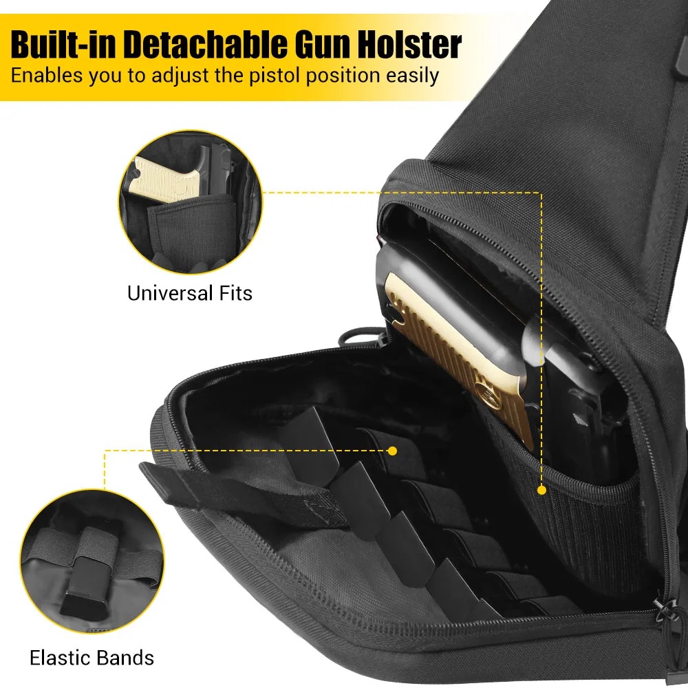 隠し銃持ち用チェストガンバッグ、ピストルガン収納バッグ、タク - Edc Carry Bag For Pistol のレビューと価格
