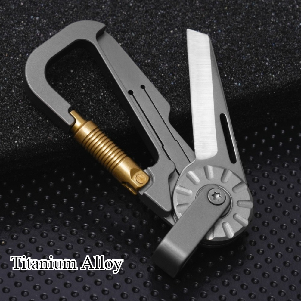 新しいミニチタン合金キーホルダー車のペンダント小さなナイフ、 - Edc Car Carry のレビューと価格