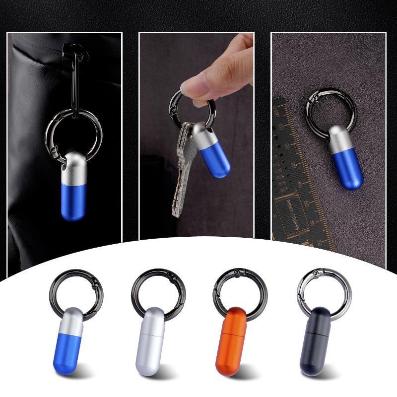 新製品 アルミ合金製 防水 密閉 ピルボックス キーホルダー - Edc Pill Carry のレビューと価格