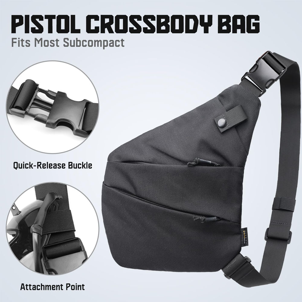 隠し戦術ピストルバッグ,メンズクロスボディバッグ,ピストルケ - Edc Carry Bag For Pistol のレビューと価格