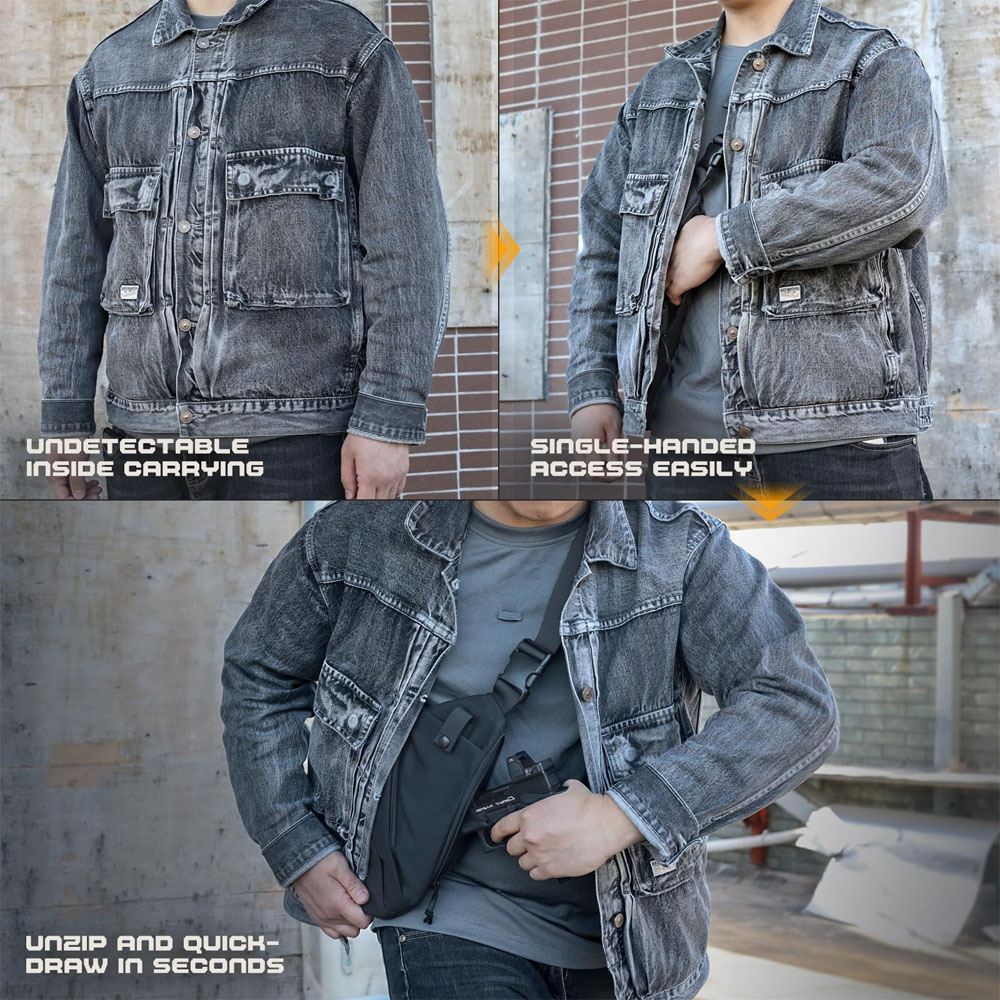 隠し戦術ピストルバッグ,メンズクロスボディバッグ,ピストルケ - Edc Carry Bag For Pistol のレビューと価格