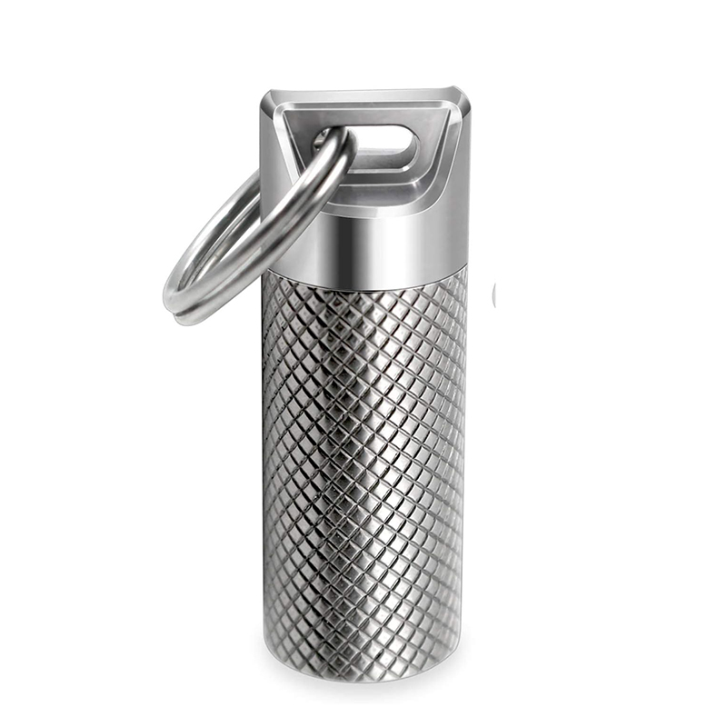チタン合金ミニ防水倉庫キーホルダーピルボックスポータブル防水 - Edc Pill Carry のレビューと価格