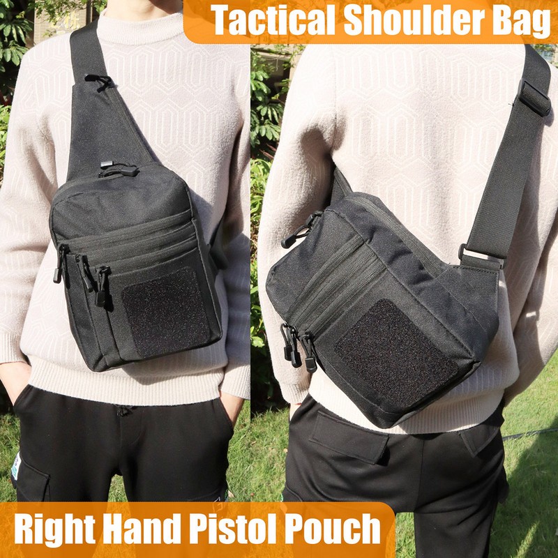 新しい戦術的なチェストバッグピストルホルスター隠し銃キャリー - Edc Carry Bag For Pistol のレビューと価格