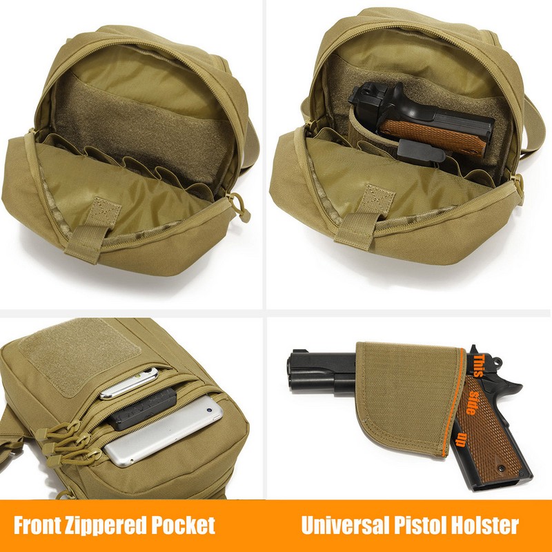 新しい戦術的なチェストバッグピストルホルスター隠し銃キャリー - Edc Carry Bag For Pistol のレビューと価格