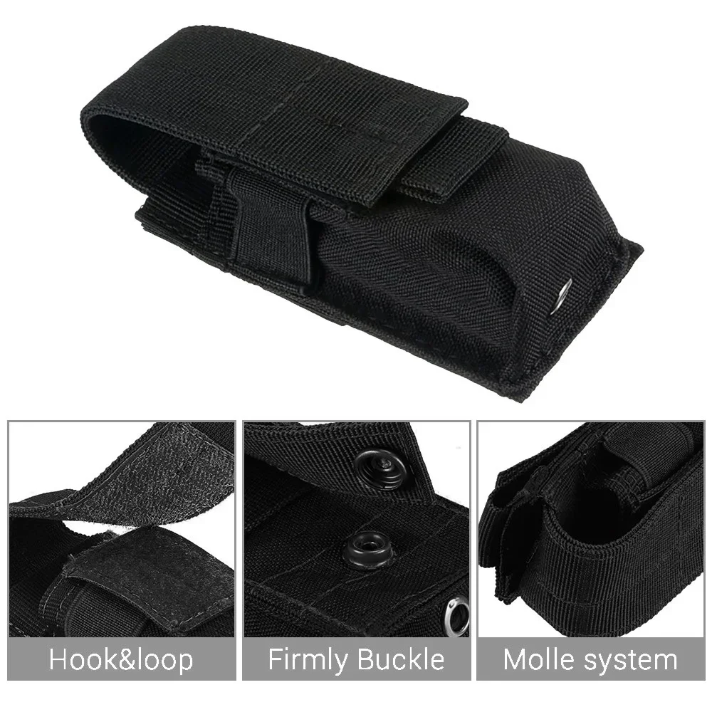 戦術的なモールシステム対応懐中電灯ポーチ、9MMマガジンホル - Edc Carry Holster のレビューと価格