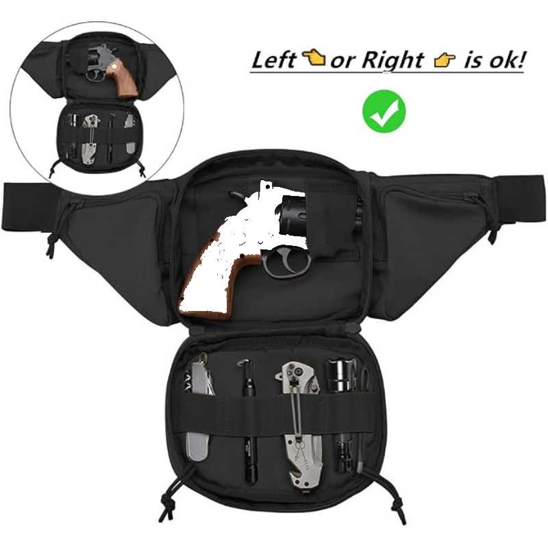 防水モールEDCバッグ戦術用ファニーパックホルスター隠し携帯 - Edc Concealed Carry Fanny Pack のレビューと価格