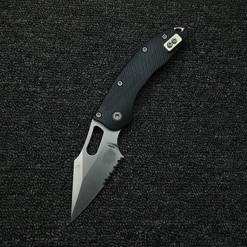 LEMIFSHE マニュアルステッチテクスチャード G10  - Edc Carry Pocket Knife のレビューと価格