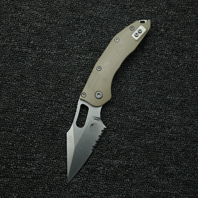 LEMIFSHE マニュアルステッチテクスチャード G10  - Edc Carry Pocket Knife のレビューと価格