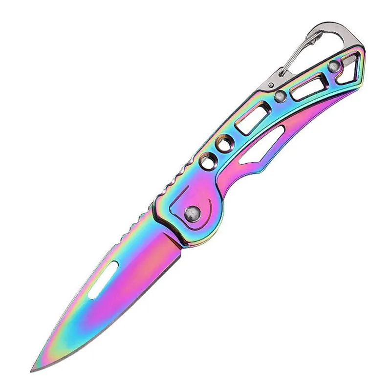 ステンレス鋼抗ボディ屋外キャンプ折りたたみナイフキャリングナ - Edc Carry Pocket Knife のレビューと価格