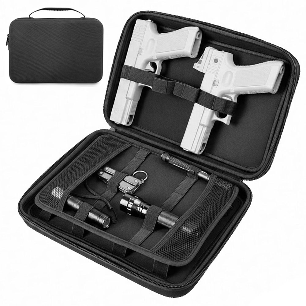 戦術的なピストルガンケースデュアルガン収納バッグ隠しキャリー - Edc Carry Bag For Pistol のレビューと価格