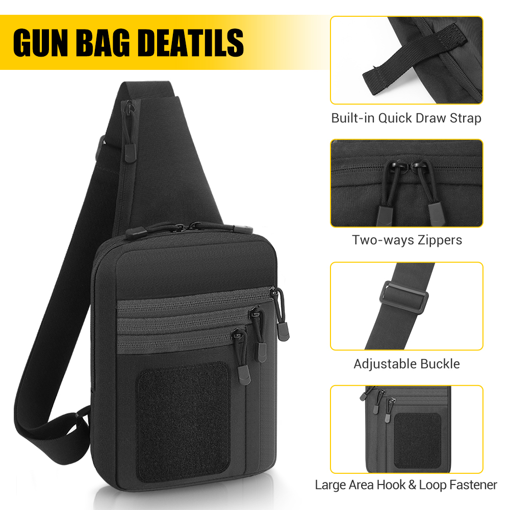 戦術ピストルガンバッグ 隠し持ちガンホルスター ハンドガン収 - Edc Carry Bag For Pistol のレビューと価格