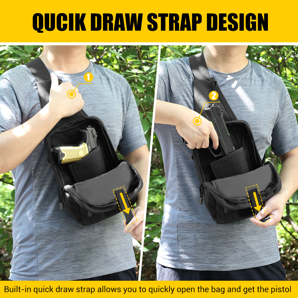 戦術ピストルガンバッグ 隠し持ちガンホルスター ハンドガン収 - Edc Carry Bag For Pistol のレビューと価格