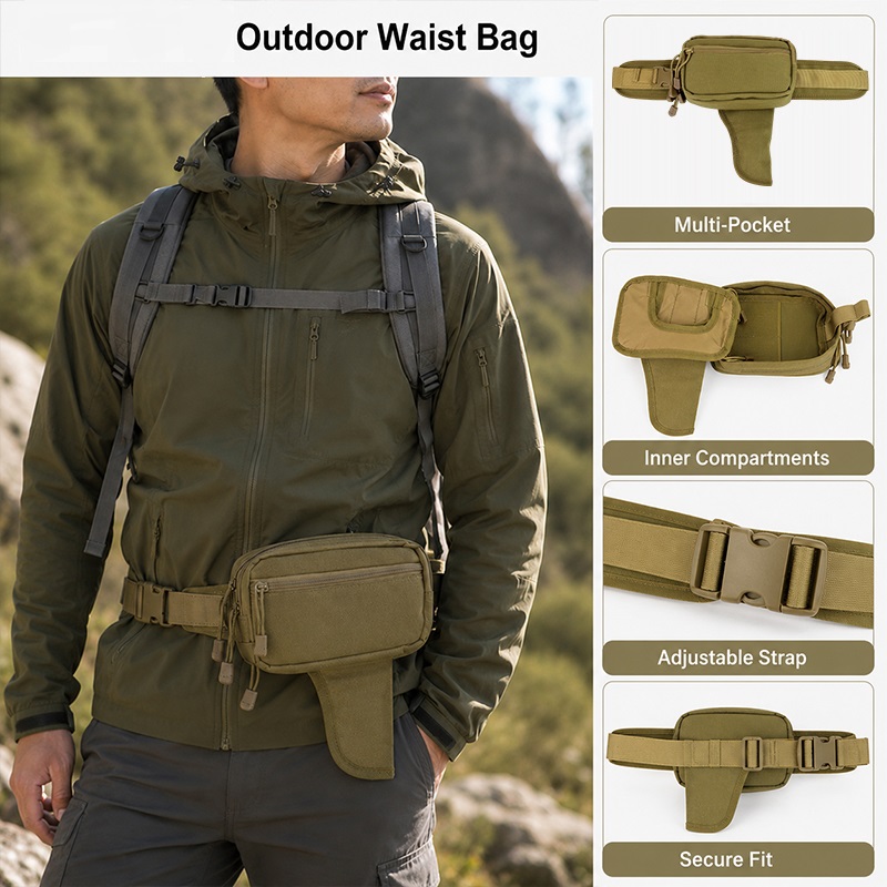 多機能ウエストバッグナイロン隠しキャリーホルスターEDCベル - Edc Concealed Carry Fanny Pack のレビューと価格