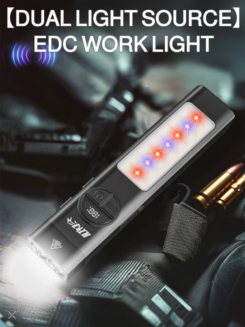 多機能懐中電灯デュアル光源 EDC ポータブルワークライト超 - Edc Car Carry のレビューと価格